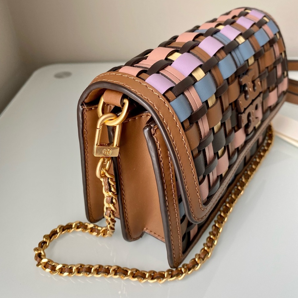 💕 Tory Burch Britten Woven Convertible Crossbody 💕 - Picture 3 of 13